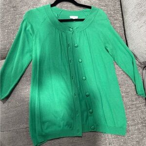 A Pea in the Pod Vibrant Green Cardigan